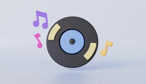 Multimedia record with music note, mic record for music singing concept Stock Illustration