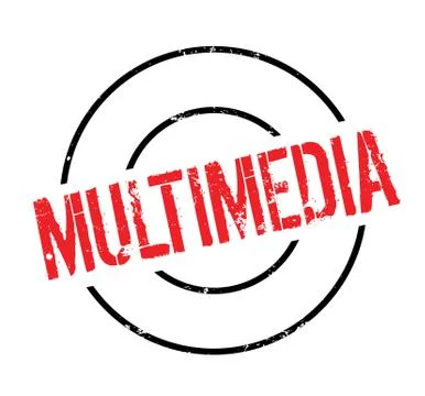 Multimedia rubber stamp Stock Illustration
