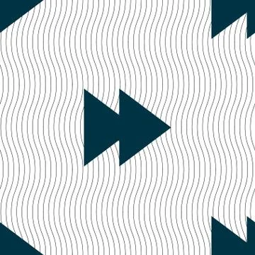 Multimedia sign icon. Player navigation symbol. Seamless pattern with geometric Stock Illustration