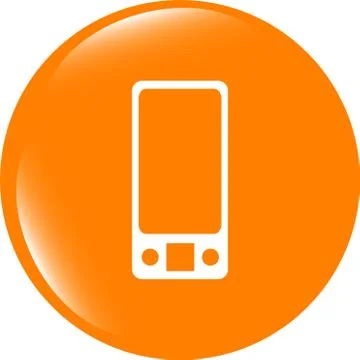 Multimedia smart phone icon, button, graphic design element Stock Illustration