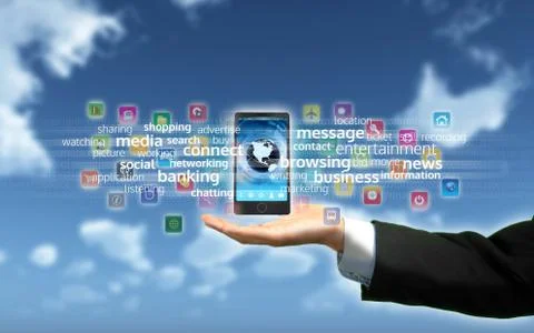 Multimedia smart phone Stock Illustration
