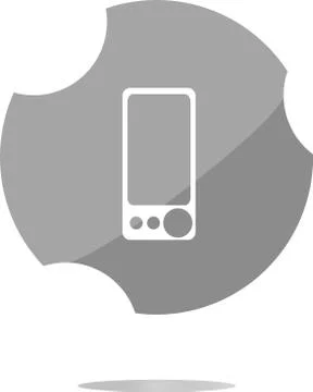 Multimedia smartphone icon, button, graphic design element Stock Illustration