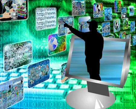 Multimedia stream Stock Illustration