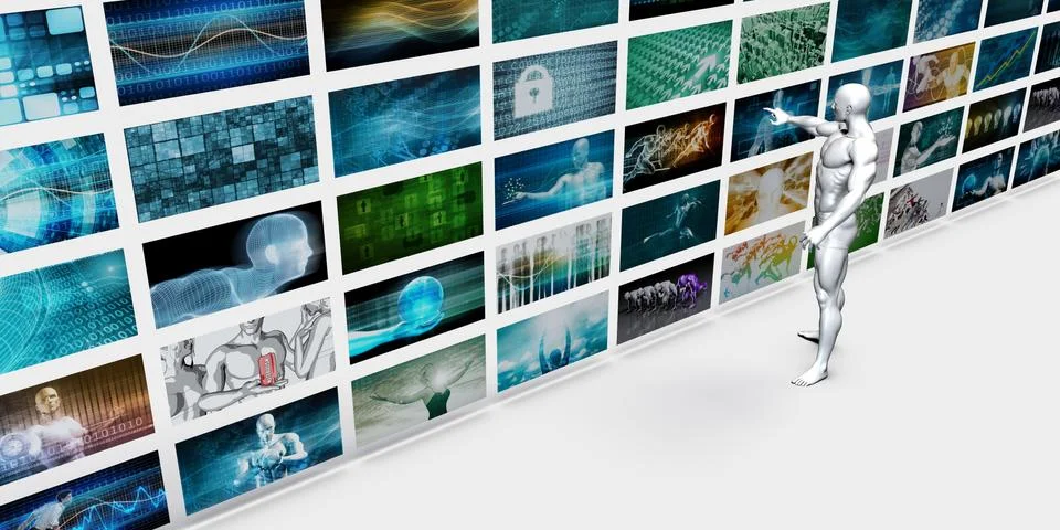 Multimedia Technology Concept Stock Illustration