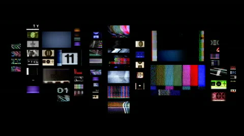 Multimedia technology distortion video screens information static television Stock Footage 631530