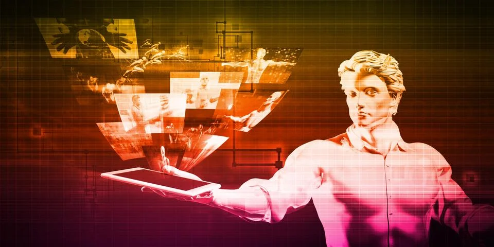 Multimedia Technology Stock Illustration