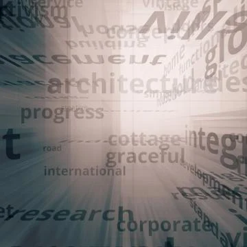 Multimedia text concept 3d rendering Illustrazione stock