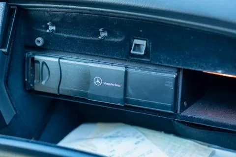 Multimedia unit in dashboard Stock Photos
