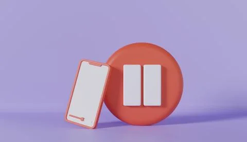 Multimedia video play icon with smartphone Stock-Illustration