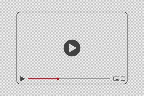 Multimedia video player with play button interface. 스톡 일러스트