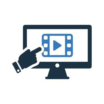 Multimedia, video, tutorial icon. Simple editable vector illustration. Illustrazione stock