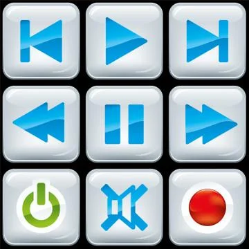 Multimedia_icons Stock Illustration