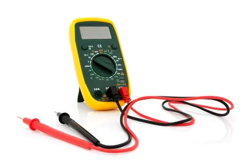 Multimeter with cables Stock Photos