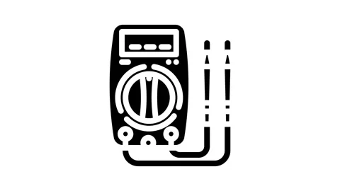 Multimeter car repair tool glyph icon animation Stock Footage 326735995