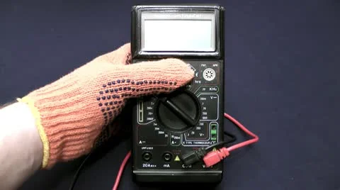 Multimeter check before work Stockbeeldmateriaal 10578362