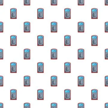 Multimeter digital tool seamless pattern background Stock Illustration
