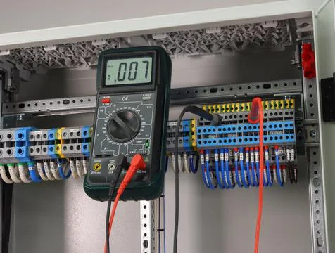 Multimeter is an electrical panel. Stock Photos