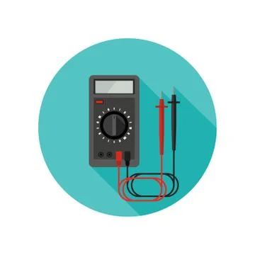 Multimeter flat icon Stock Illustration