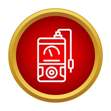 Multimeter icon measuring electrical current and voltage イラスト素材