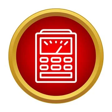 Multimeter icon measuring electrical power with gauge Stockillustratie