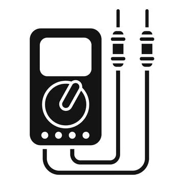 Multimeter icon simple . Voltage equipment Stock Illustration