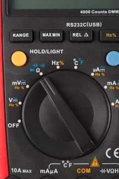 Multimeter isolated on white background Stock Photos