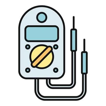 Multimeter measuring electricity current voltage icon tool Stock Illustration