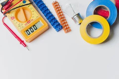 Multimeter tapes table Resolution and high quality beautiful photo Stock Photos