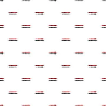 Multimeter test probes creating seamless pattern on white 스톡 일러스트