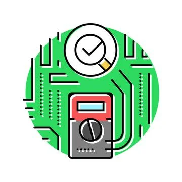 Multimeter testing electronics color icon vector illustration Stock Illustration