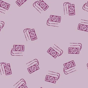 Multimeter testing electronics glyph vector seamless pattern 스톡 일러스트