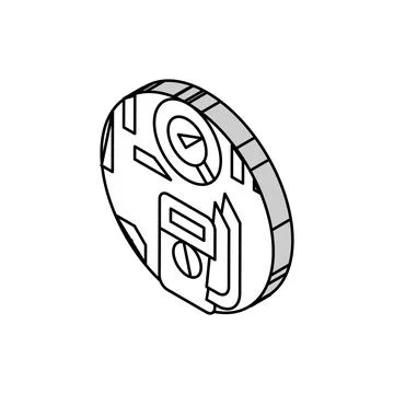 Multimeter testing electronics isometric icon vector illustration Stock Illustration