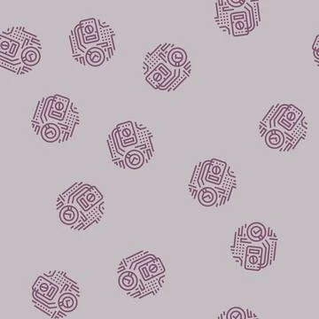 Multimeter testing electronics line seamless pattern Stock Illustration