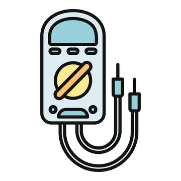 Multimeter tool icon measuring electrical voltage current Stock Illustration