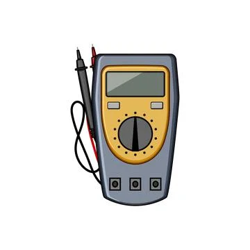 Multimeter tool measuring electric current voltage resistance Stock Illustration