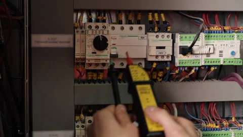 Multimeter usage, Circuit repair, Electrical safety Stock-Footage 305828755