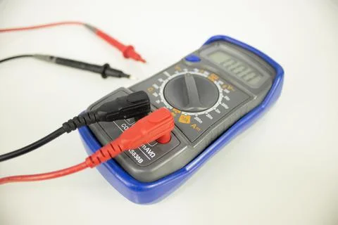 Multimeter with wired probe Stock Photos