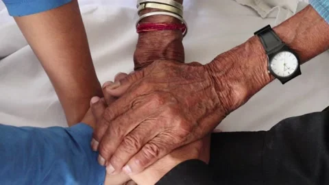 Multinational group of people stack hands put palms together, Stock Footage 163271526