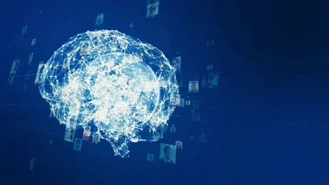 Multinational people and AI (Artificial Intelligence) concept. Stock Footage 166013212