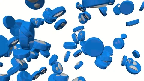 Multinational people and communication network concept. Social media. Icons of Stock Footage 241944197