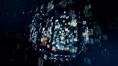 Multinational people and global communication network concept. Social media. Vidéo 166013224