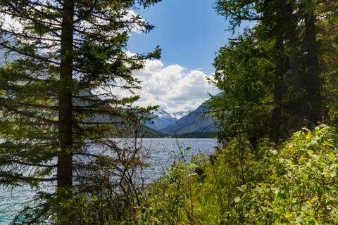 Multinsky lakes in Altai mountains. Stock Photos