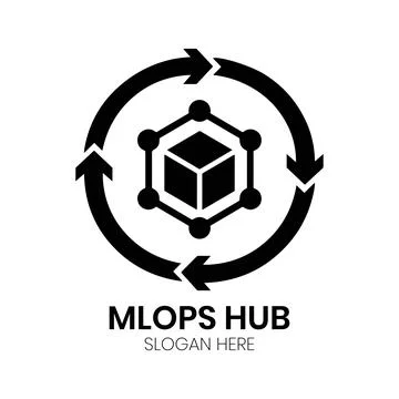 MultiOps Hub Business Operations Logo Design with Arrows and Cube Stock Illustration