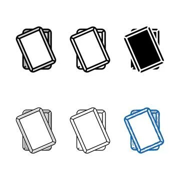 Multipack aluminum sheet pan kitchen cookware color icon vector Stock Illustration