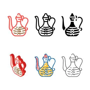 Multipack arabic jug color icon vector Stock Illustration