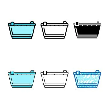 Multipack basin plastic color icon vector Stock Illustration