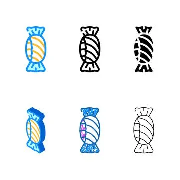 Multipack candy dessert color icon vector Illustrazione stock