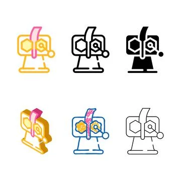 Multipack clay rolling machine color icon vector Stock Illustration