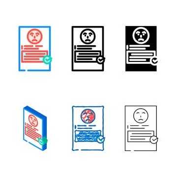 Multipack complaint resolution business process color icon vector Illustrazione stock
