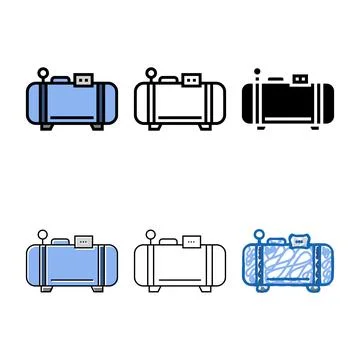 Multipack compressed air energy color icon vector Stock Illustration